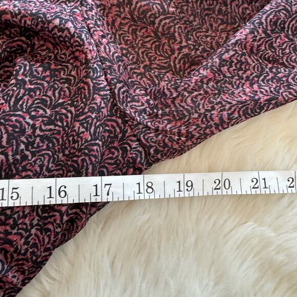 The Nicole Richie Collection V Neck Pink Black Ruffle Sleeve Dress Small - Picture 6 of 9